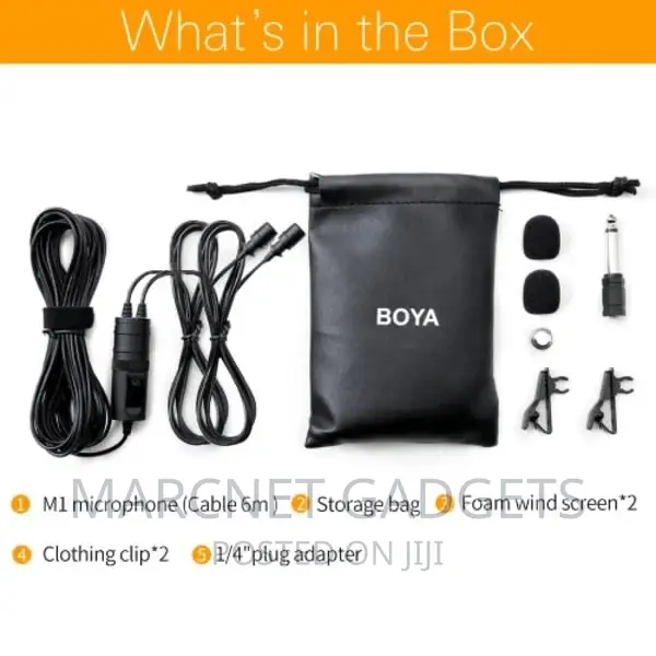 Boya 2 Way by-M1 Clip-on Microphone - Double Lapel in Nairobi Central ...