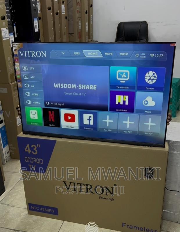 Vitron 43" FHD Frameless Smart Android Tv Inbuilt Decoder - thumbnail 6