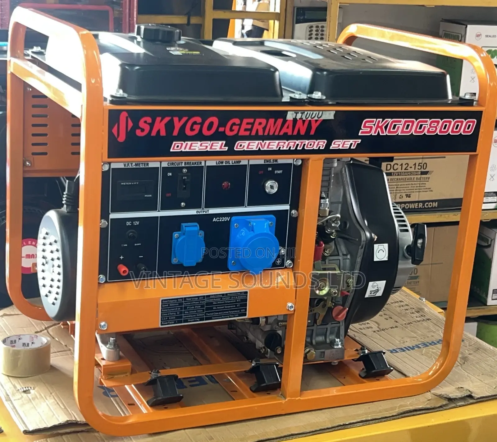 Skygo Germany 8.0 KVA DG8000 Portable Diesel Generator