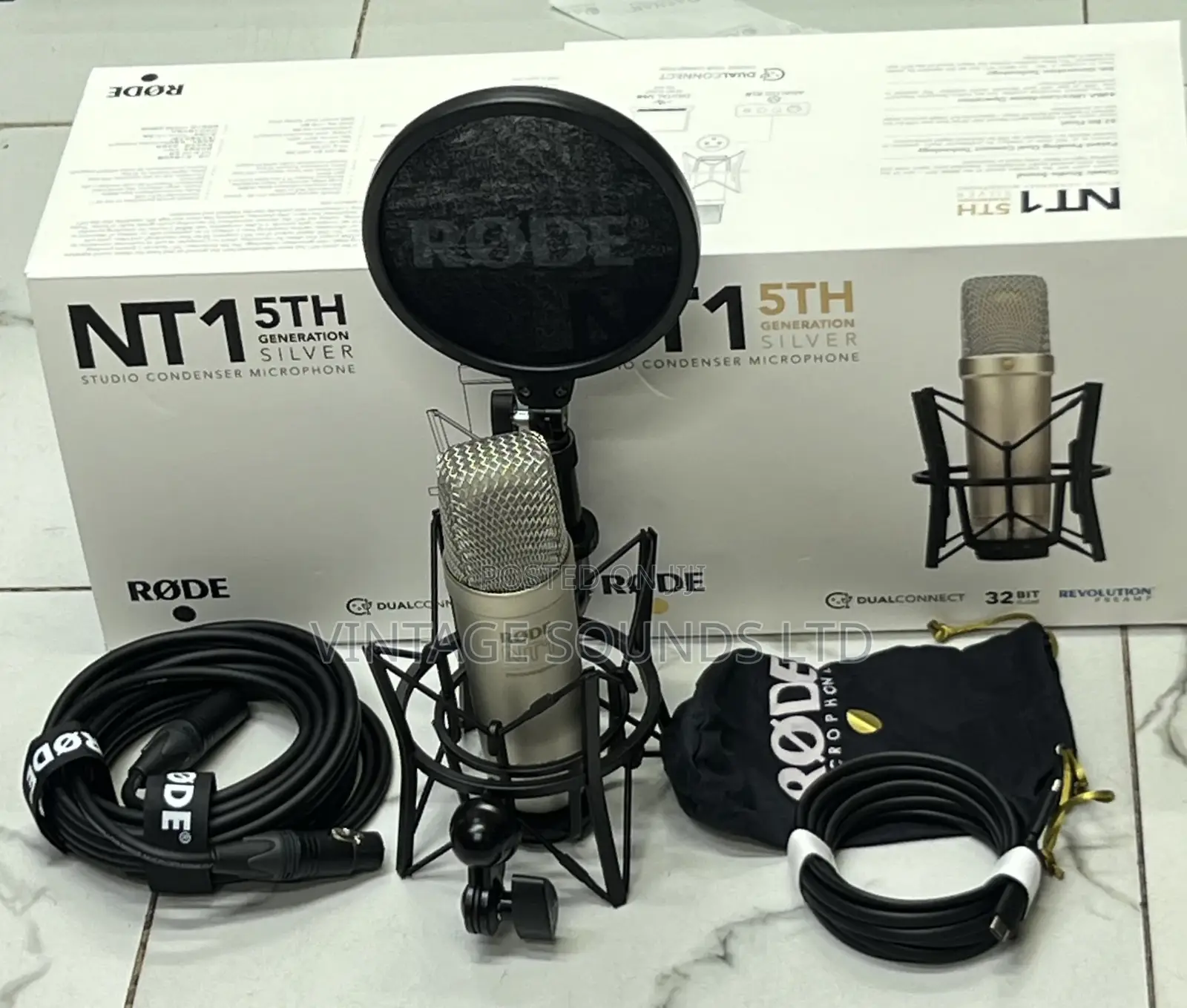 RODE NT1 5th Generation Condenser XLR/USB Microphone Silver