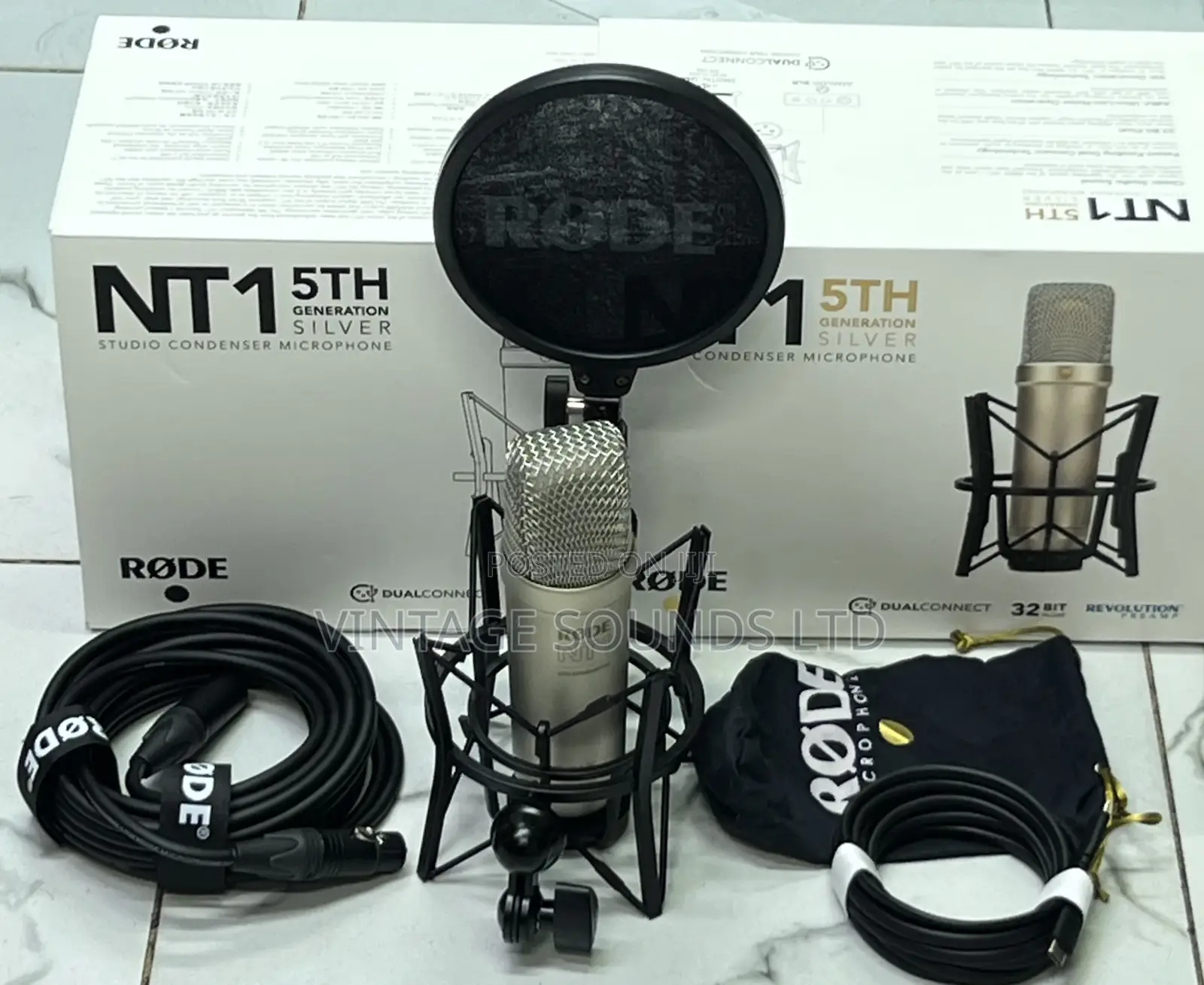 RODE NT1 5th Generation Condenser XLR/USB Microphone Silver