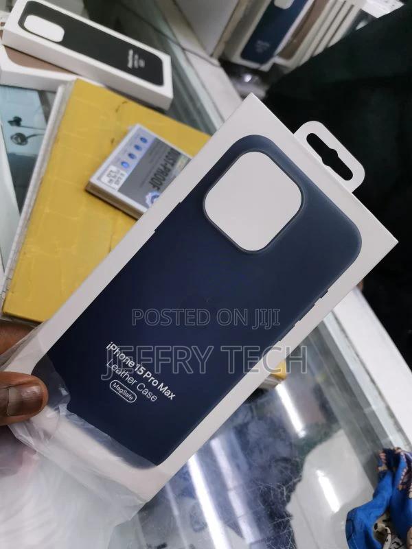 iPhone 15 Pro Max Leather Case With Magsafe – Blue - thumbnail 3