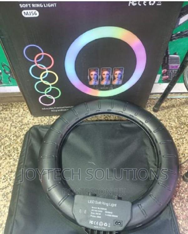 Upgraded 22-Inch Ring Light Kit With 3 Phone Holders, Stand - main view