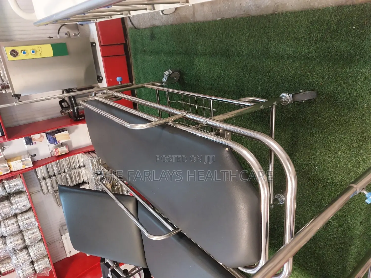 Patient Stretcher - Stainless Steel.