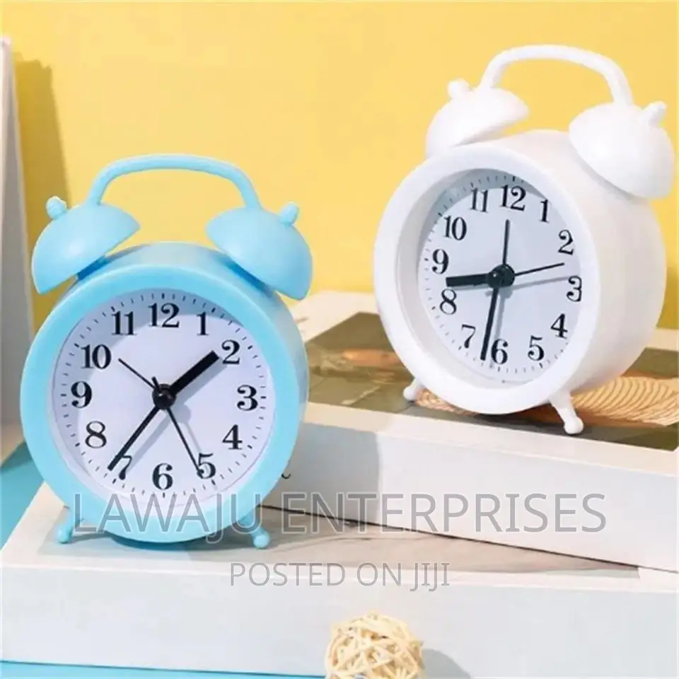 Cute Alarm Clock With Large Analog Battery Operated Clock