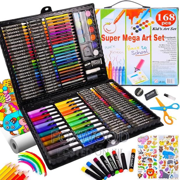 180 PCS Color Deluxe Wood Art Drawing Set