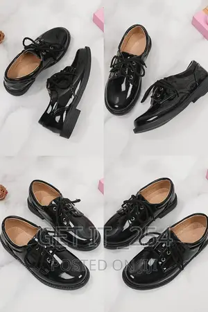 Unisex High-Quality Black Patent Leather Shoes