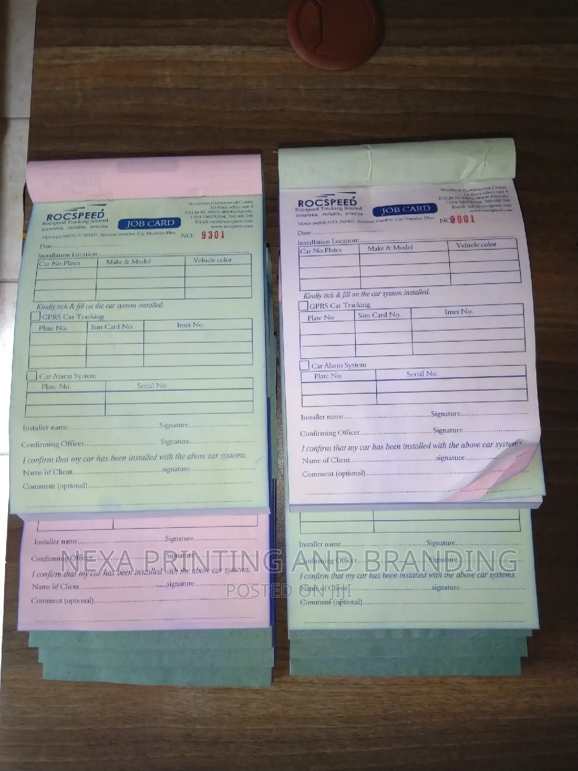 Triplicate Receipts