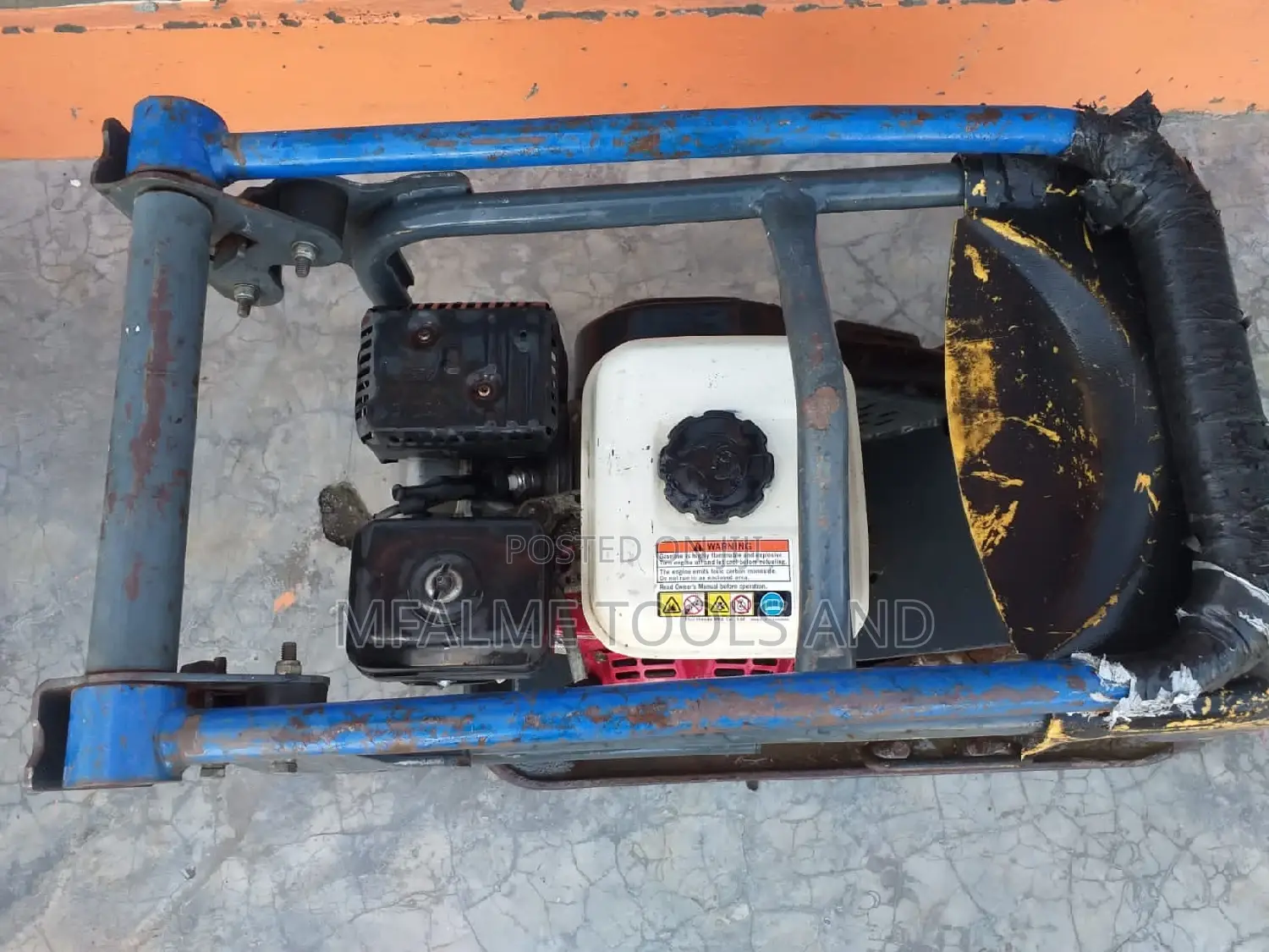 Compactor Plate Honda Petrol Engine Kabro/Warker 80kg Ex-Uk
