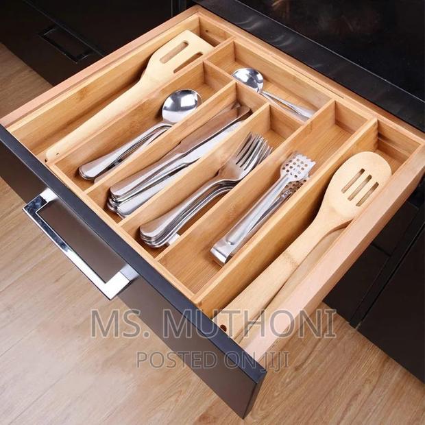 Expandable Bamboo Drawer/Cutlery Organizer* - thumbnail 2