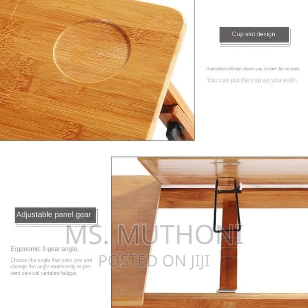 Foldable Bamboo Laptoptable With Double Fans and a Drawer - thumbnail 5