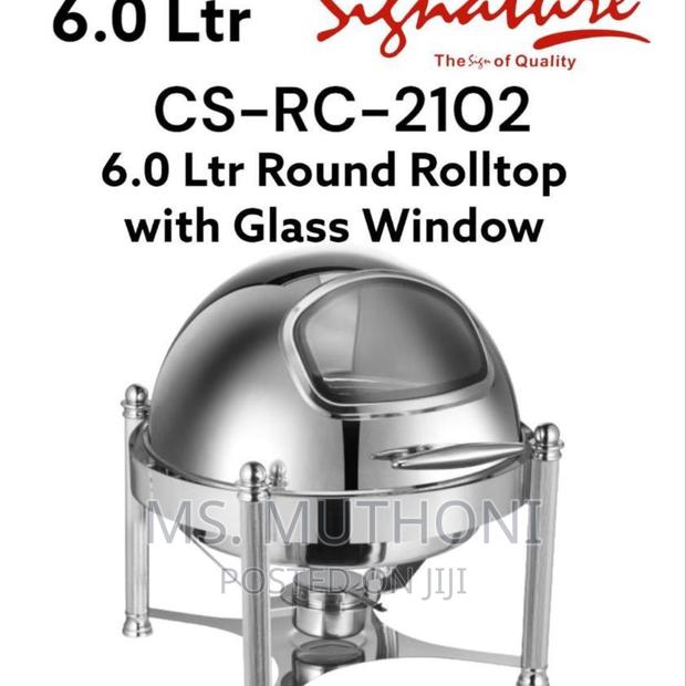 6L Round Roll Top Chaffing Dish* - main view