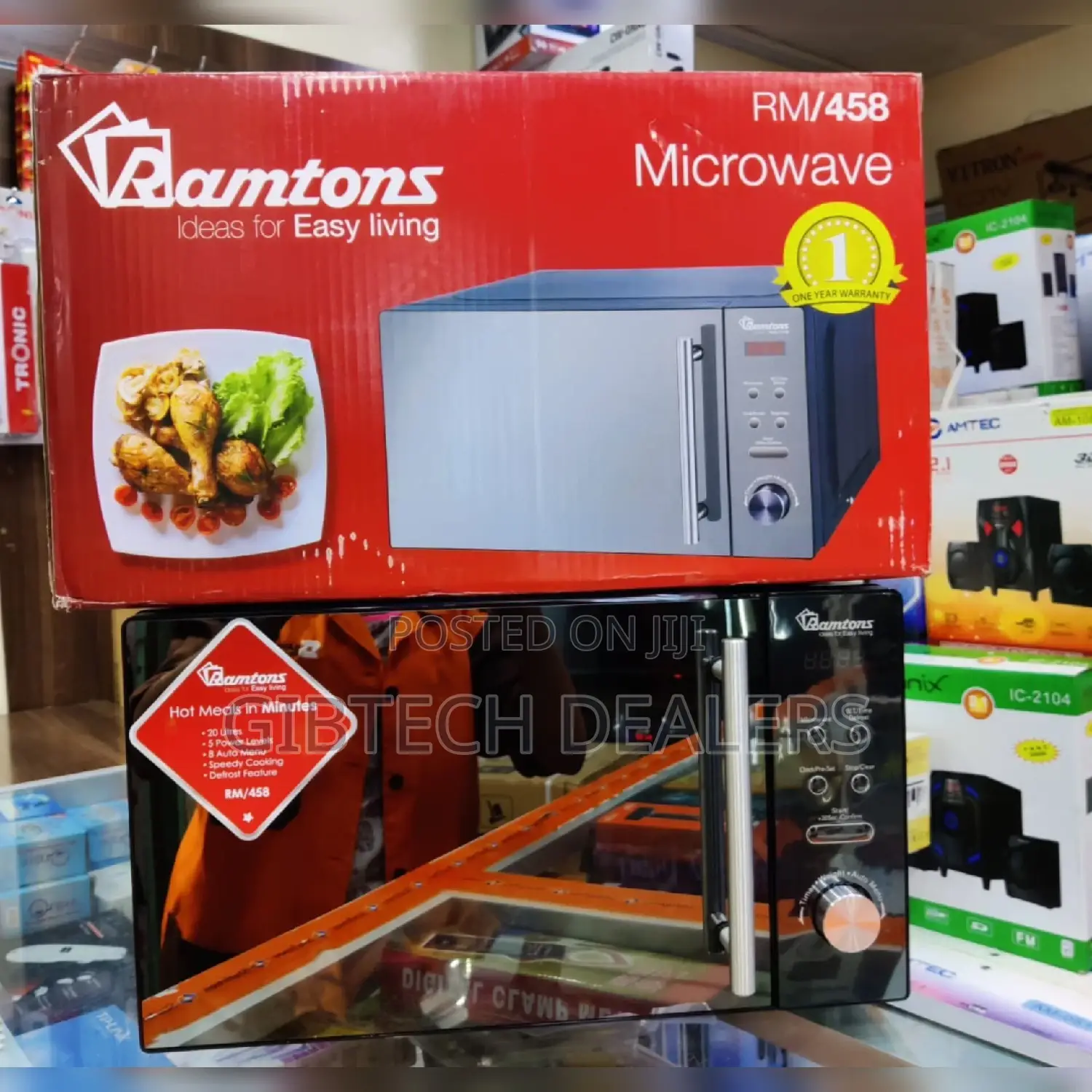 Digital Microwave Rm 458 20ltrs Ramtons (Silver Glass)