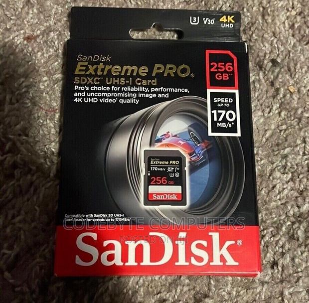 Sandisk Extreme Pro 256gb SDXC Uhs-I Card 200 MBPS