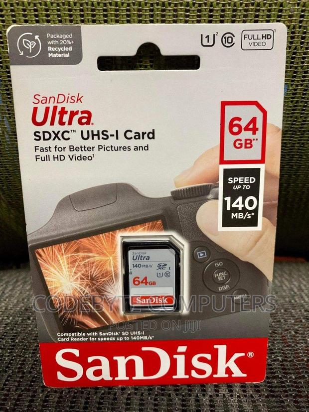 Sandisk SD Card Ultra SDXC 64gb - main view