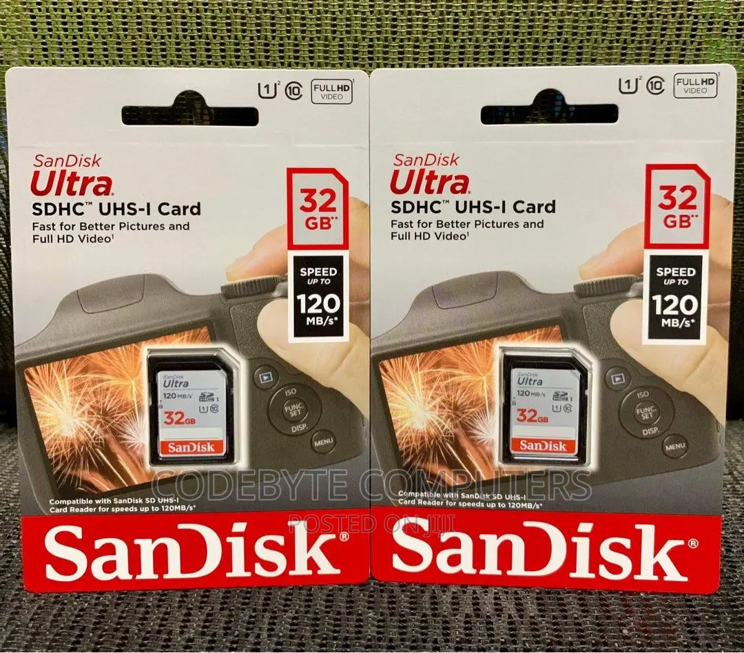 Sandisk Ultra SDXC 32GB 120mb/S Class 10 UHS-I