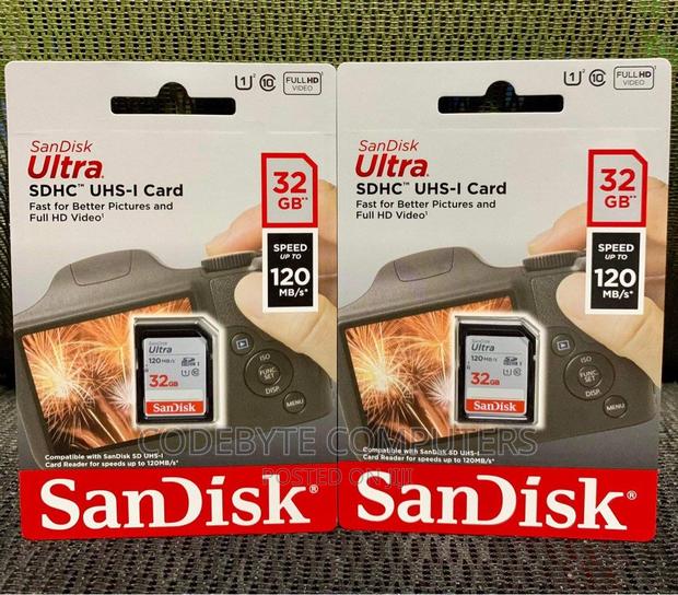 Sandisk Ultra SDXC 32GB 120mb/S Class 10 UHS-I