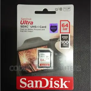 Sandisk Ultra SDXC 64GB 100mb/S Class 10 UHS-I