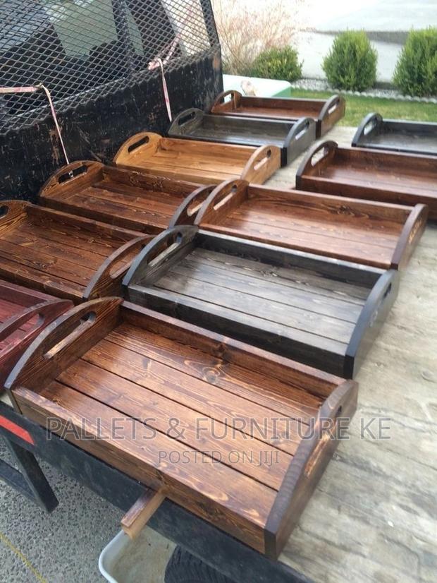 Wooden Pallet Serving Trays - main view