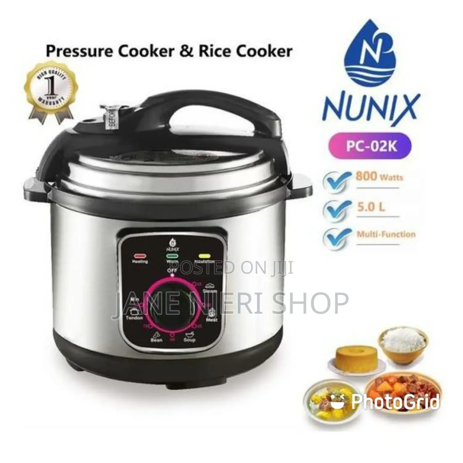 Nunix Electric Pressure Cooker 5 L