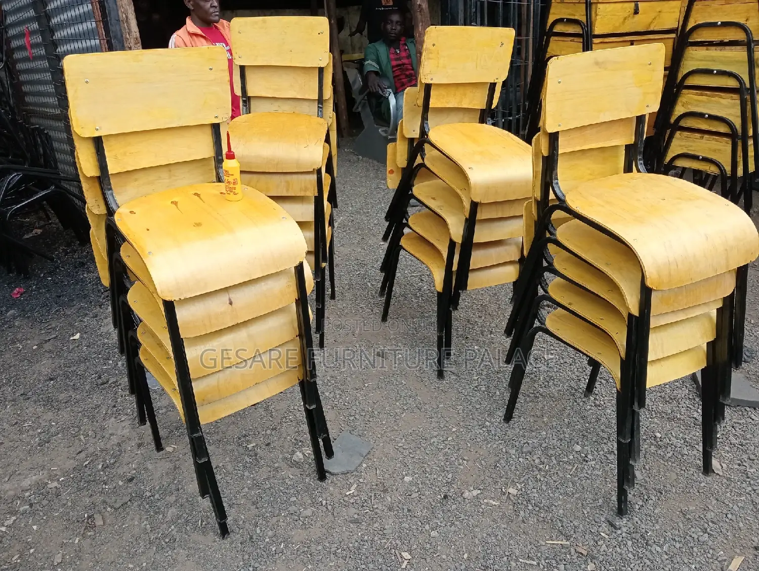 School Lockers With Chairs