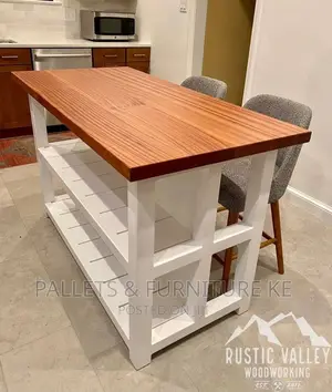 White Kitchen Table (Burned Effect Top)