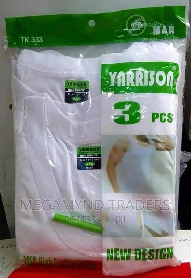 3pc Cotton Men Vest/White Vest - thumbnail 4