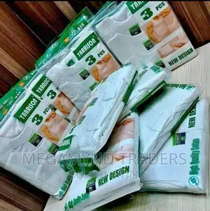 3pc Cotton Men Vest/White Vest