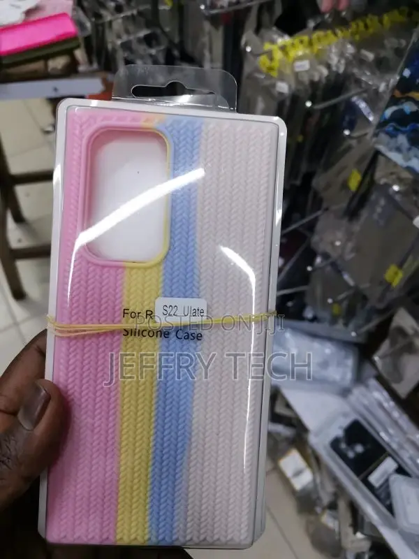 Rainbow Stripes Phone Cases S22 Ultra Shockproof Silicone Co