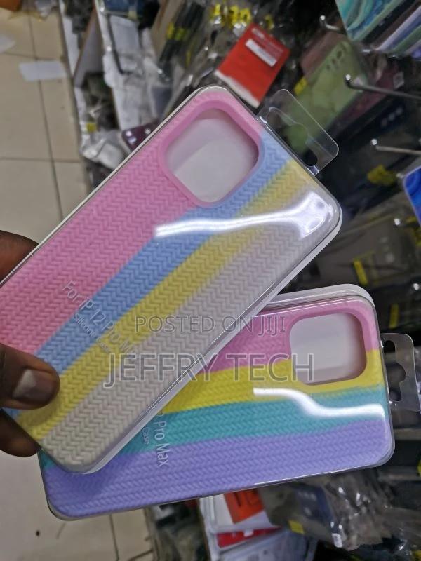 Rainbow Textures Silicone Phone Cases for iPhone 12 Pro Max - thumbnail 3