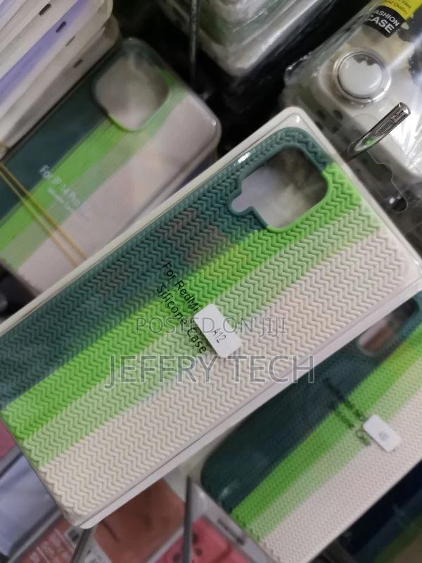 Silicon Rainbow Case for Samsung Galaxy A12 Green/White - thumbnail 2