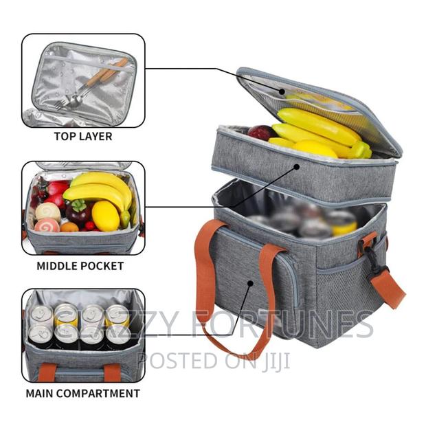 Brivilas Branded 2 Layer Insulated Food Bag Size 26x18x28cm*