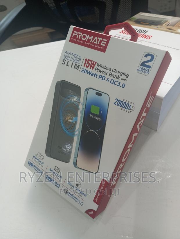 Promate Wireless Powerbank 20000mah/Slim Wireless Powerbank.