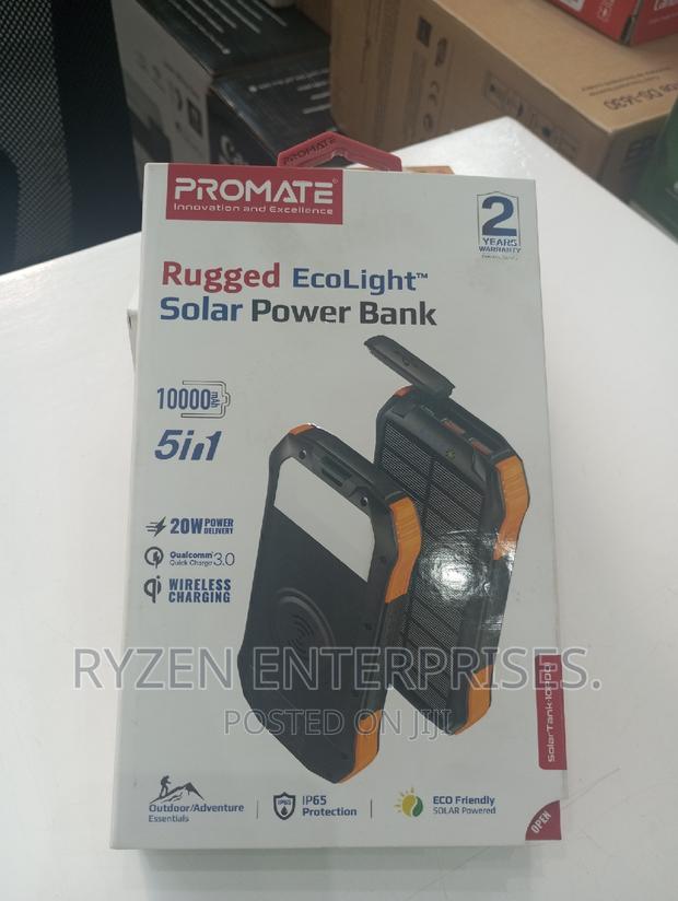 Promate Rugged Ecolight Solar Powerbank 10000mah/ Powerbank