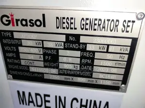 Girasol 41kva Generator Available