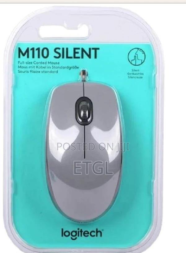 ]Logitech USB Silent Mouse M110 - Red - 910-005489 - main view