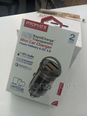 Promate Car Charger/ 60w Power Delivery/ Car Charger