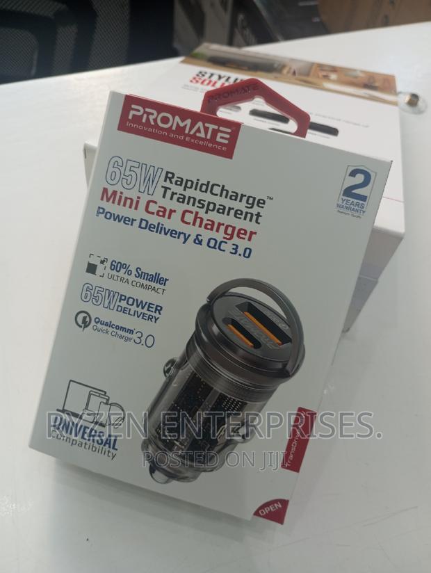 Promate Car Charger/ 60w Power Delivery/ Car Charger