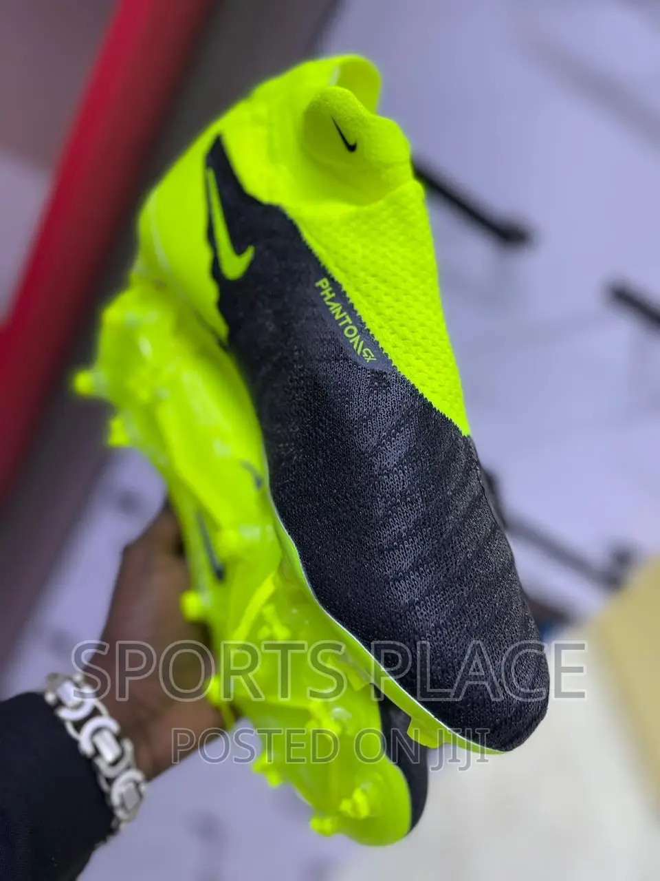 Nike Phantom GX Black and Bright Green Football Boots