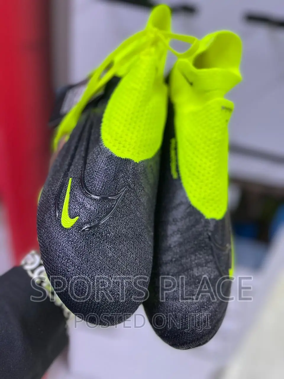 Nike Phantom GX Black and Bright Green Football Boots