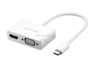 Mm123 Ugreen USB Usb-C to HDMI + VGA Converter – White