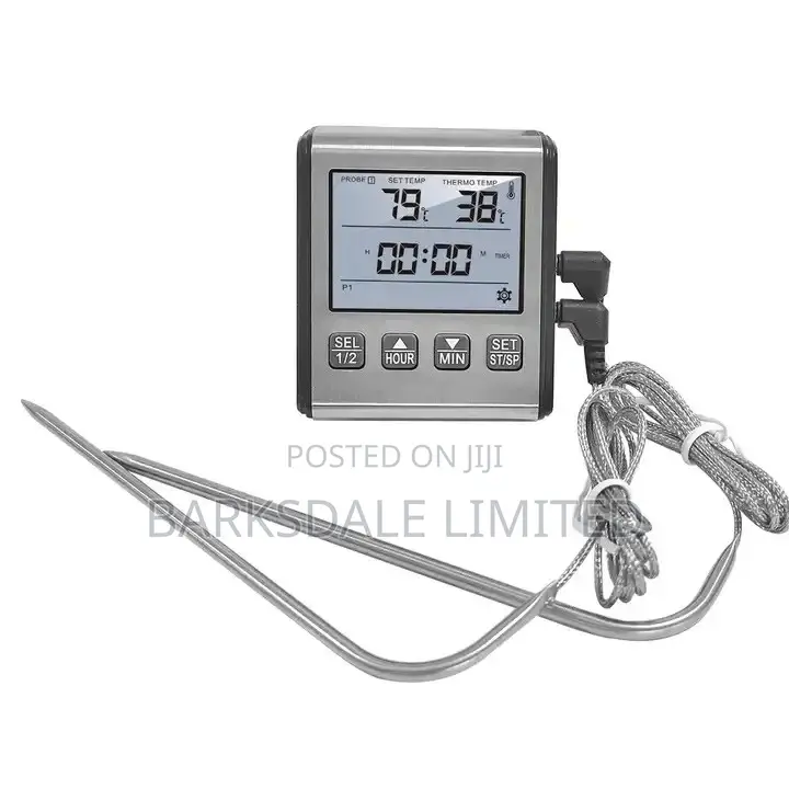 BBQ Smoker Grill Dual Probe Digital Meat Thermometer LCD Two