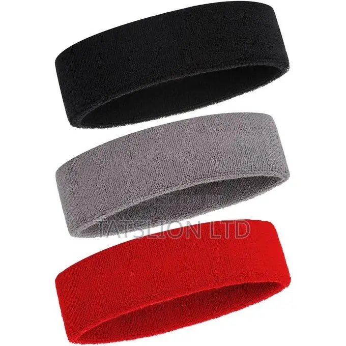 Sports Headbands/Sweatbands Red, Black ,Grey and White