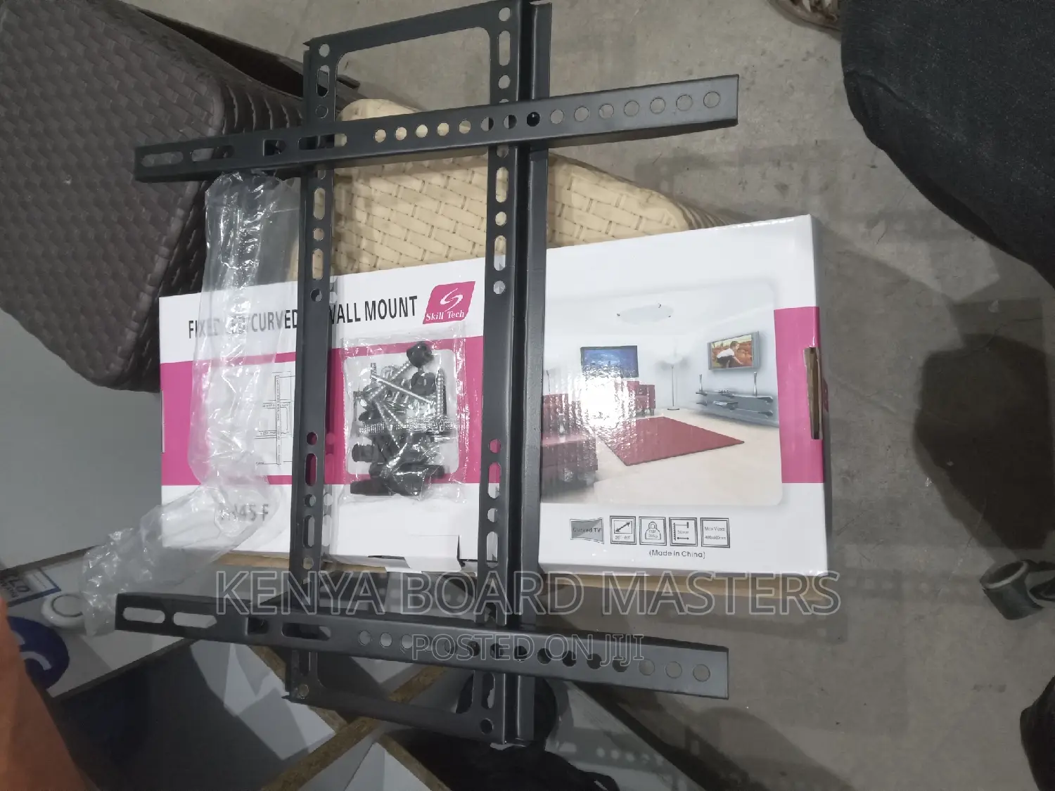 Fixed Black Tv Stand