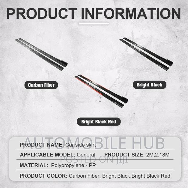 Quality Universal Car Side Skirts Red Black- Body Skirts