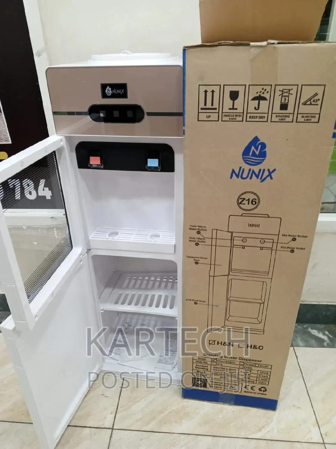 Z16 Nunix Top Load Water Dispenser Hot and Normal