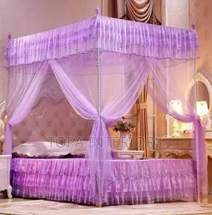 Purple 4 Stand Mosquito Nets Purple 4 Stand Mosquito Nets