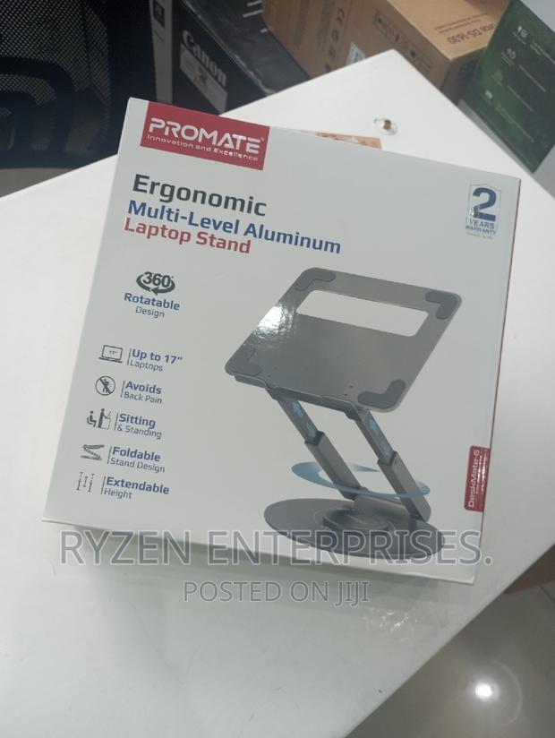 Promate Adjustable Height Laptop Stand/ Extendable Stand - main view