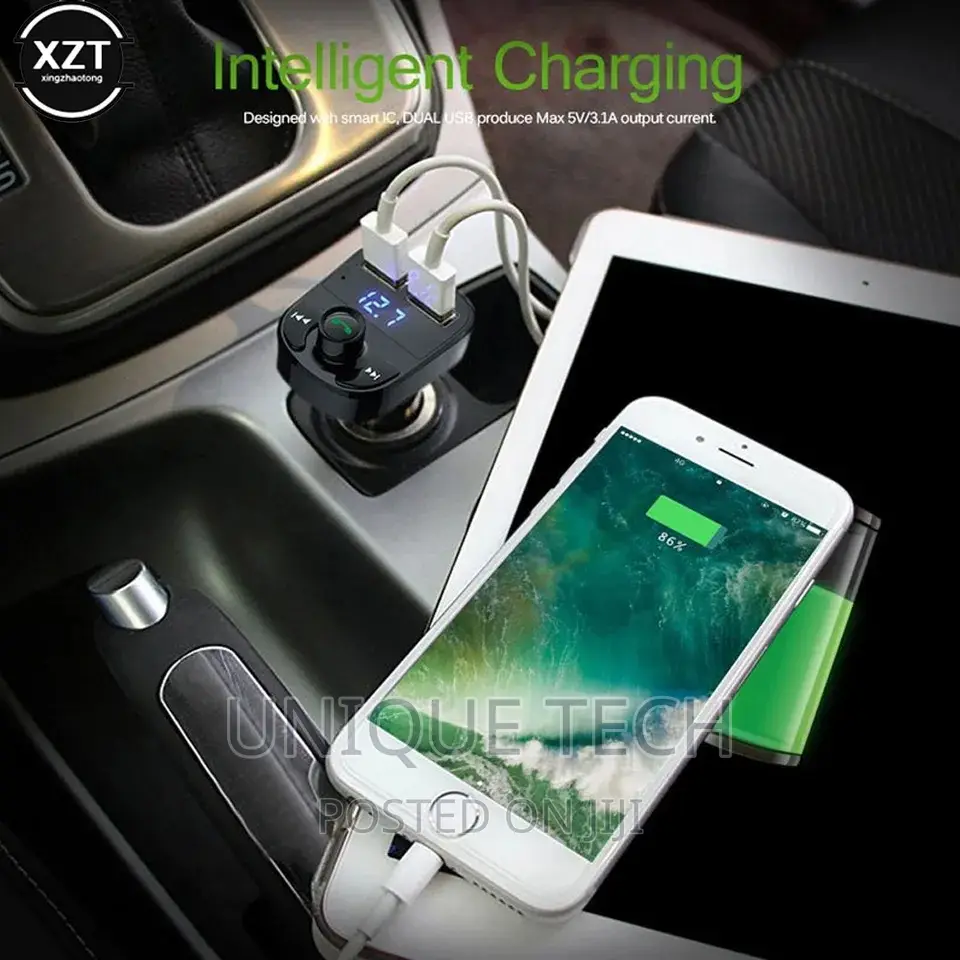 Car Dual USB Fast Charging Car Bluetooth Modulator