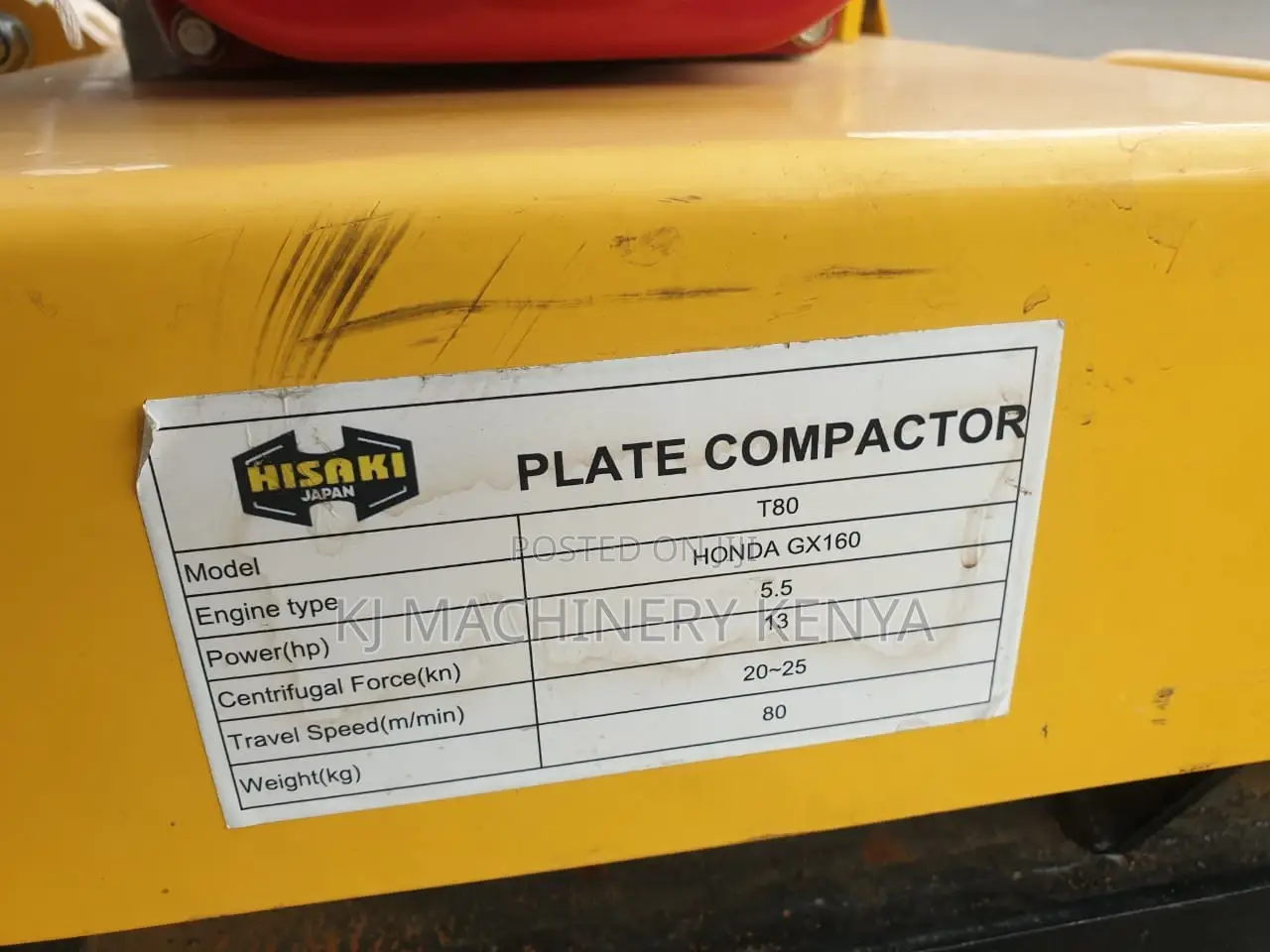 Honda Plate Compactor 80kgs-Quality Machineries